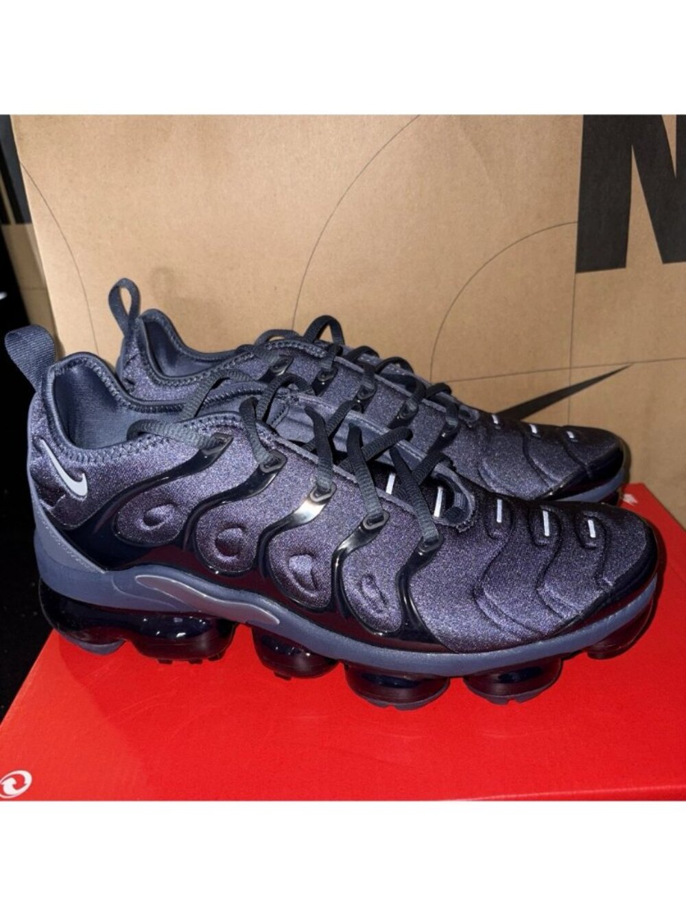 NEW Nike Air VaporMax Plus IM2371 437 Thunder Blue Cool Grey Mens Size 8